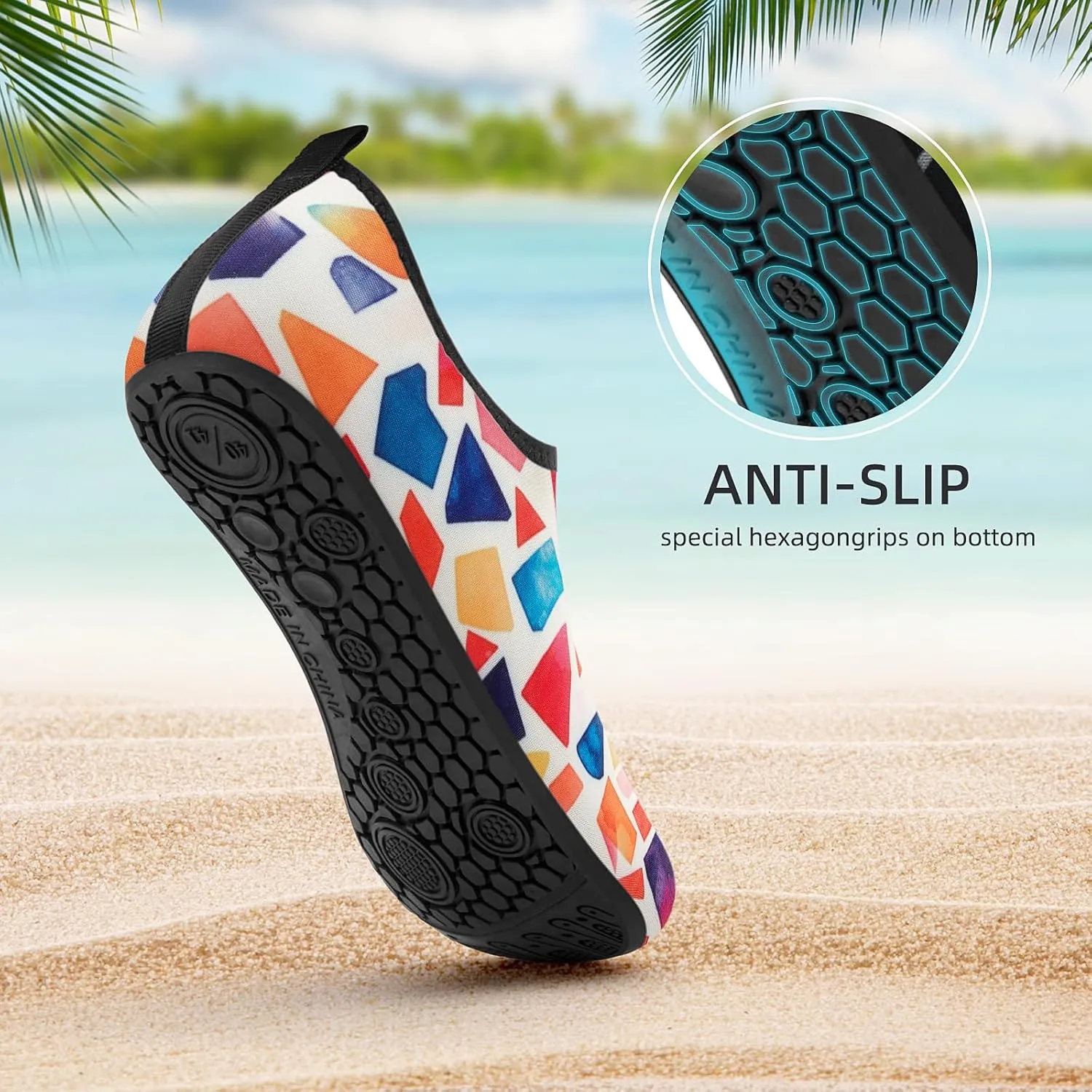 Tanamo Water Shoes for Women Men Quick-Dry Aqua Socks Swim Beach Barefoot Yoga Exercise Wear Sport Accessories Pool Camping Must Haves Adult Youth Size