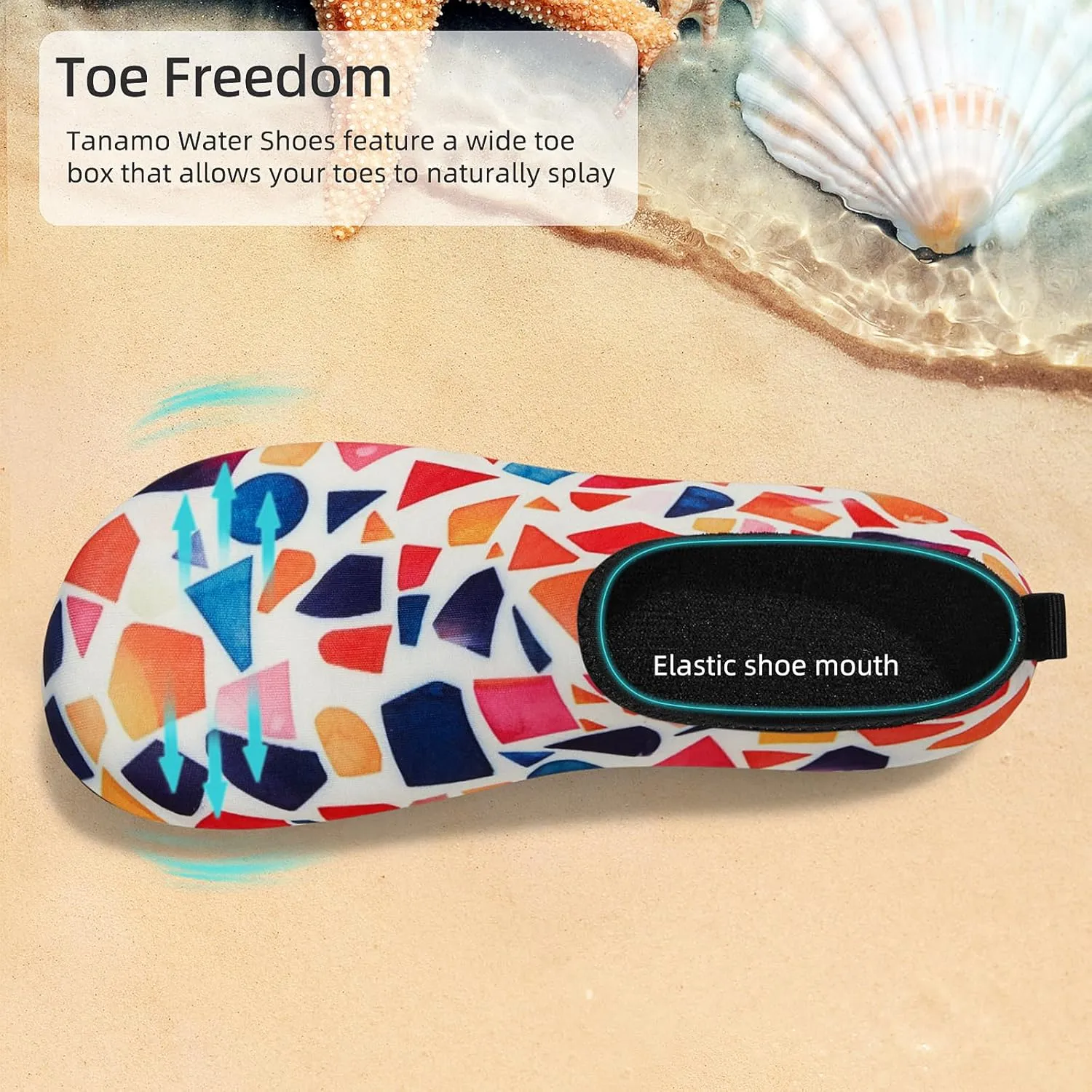Tanamo Water Shoes for Women Men Quick-Dry Aqua Socks Swim Beach Barefoot Yoga Exercise Wear Sport Accessories Pool Camping Must Haves Adult Youth Size