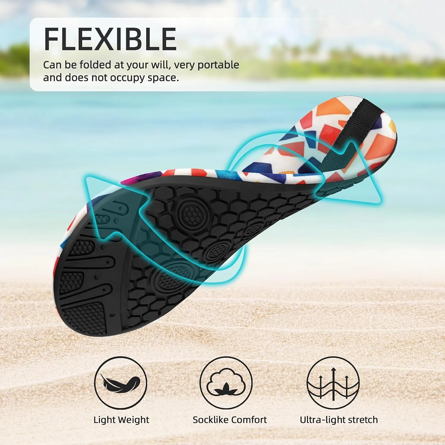 Tanamo Water Shoes for Women Men Quick-Dry Aqua Socks Swim Beach Barefoot Yoga Exercise Wear Sport Accessories Pool Camping Must Haves Adult Youth Size