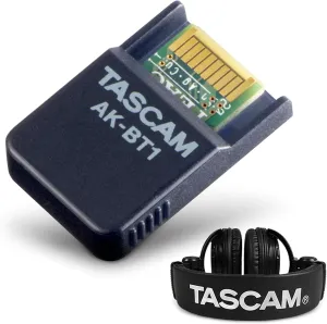 TASCAM AK-BT1 Bluetooth Adapter and Studio Headphones Bundle