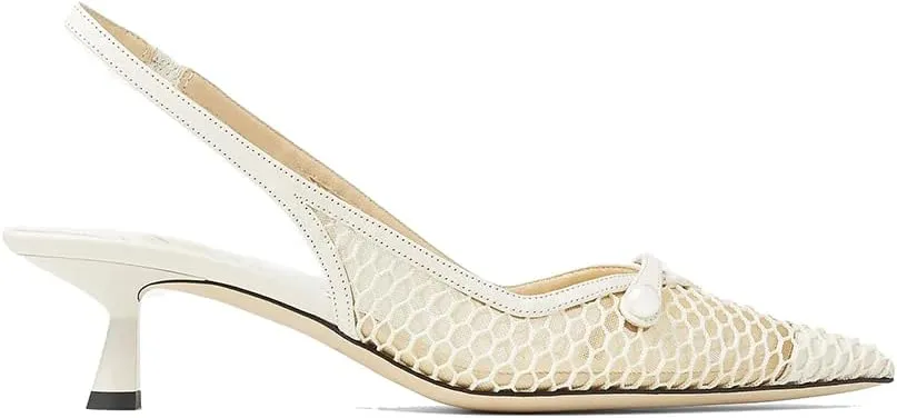 THESHY Women's Slingback Kitten Heel Glitter Pointed Toe Pearl Low Heel Pumps Casual Wedding Shoes for Women Fashion Dress Shoes