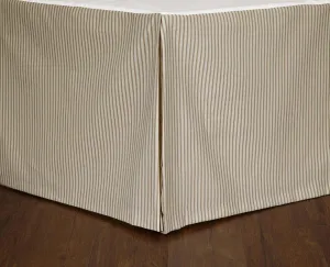 Thomasville At Home Java Spa Bed Skirt - Ticking Stripe, King Bed Skirt with 18" Drop