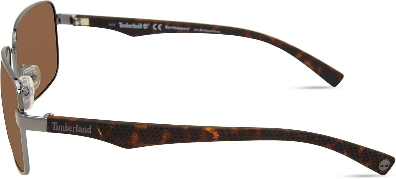 Timberland Men's Tba9263 Polarized Rectangular Sunglasses