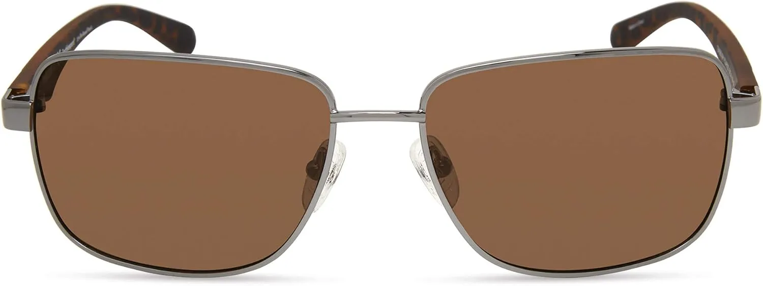 Timberland Men's Tba9263 Polarized Rectangular Sunglasses