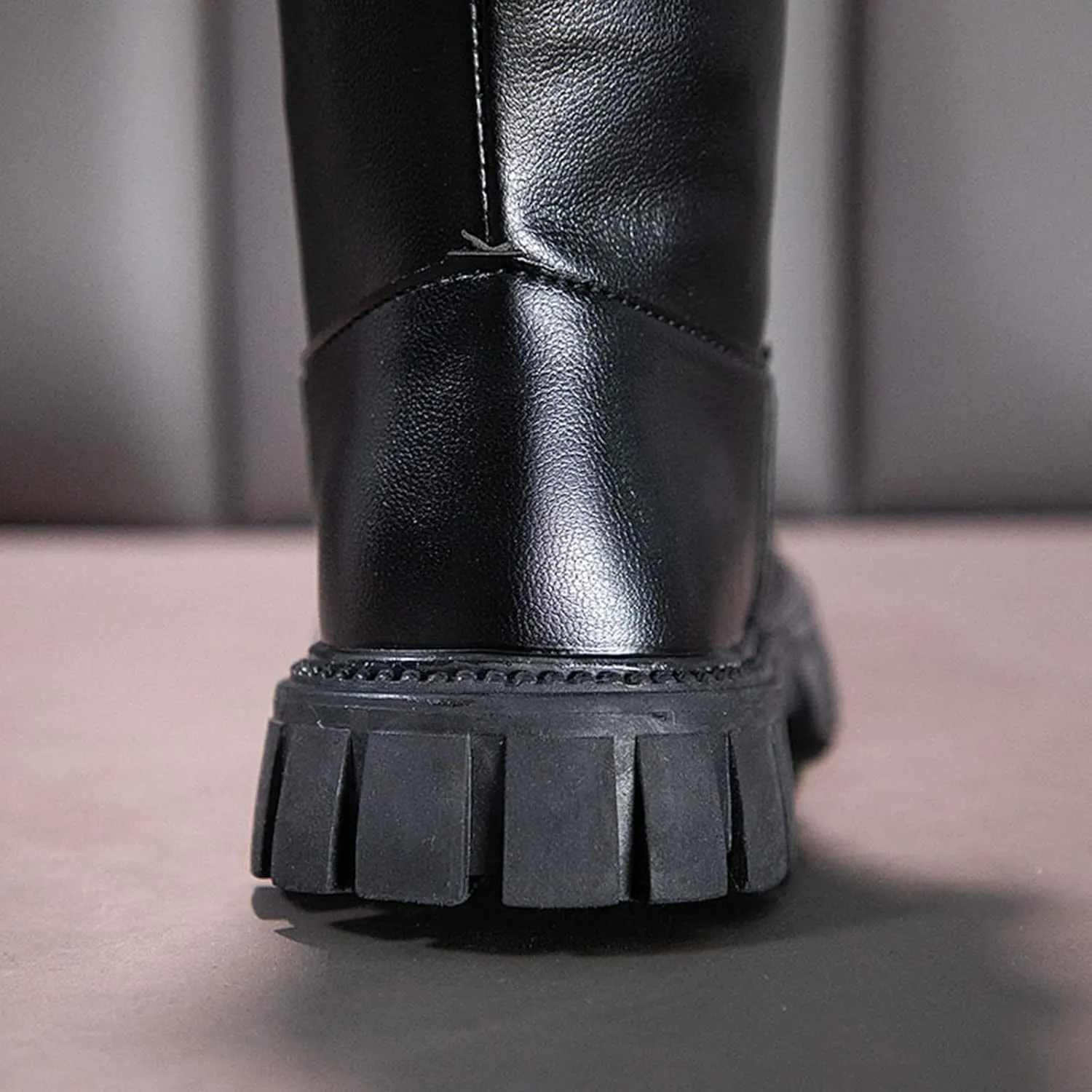 Toddler Moon Leather Boots For Girls Mid Length Slip On Snowboots Childrens Winter Soft Bottom Leather Fashion Boots