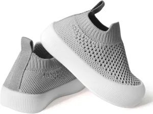 Toddler Shoes Baby Girl Boy Soft Breathable Mesh Wide Toe Box Lightweight Non-Slip Slip On First Walking Shoes