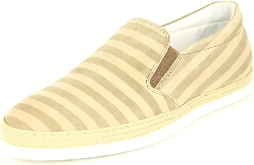 Tod's Men's Mocassino Gommino Tan Suede Elegant Slip On Rounded Toe Loafers (Tan Multi, 8 UK / 9 US)