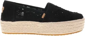 TOMS Womens Valencia Espadrille Slip On Flats Casual - Black - Size 8 B