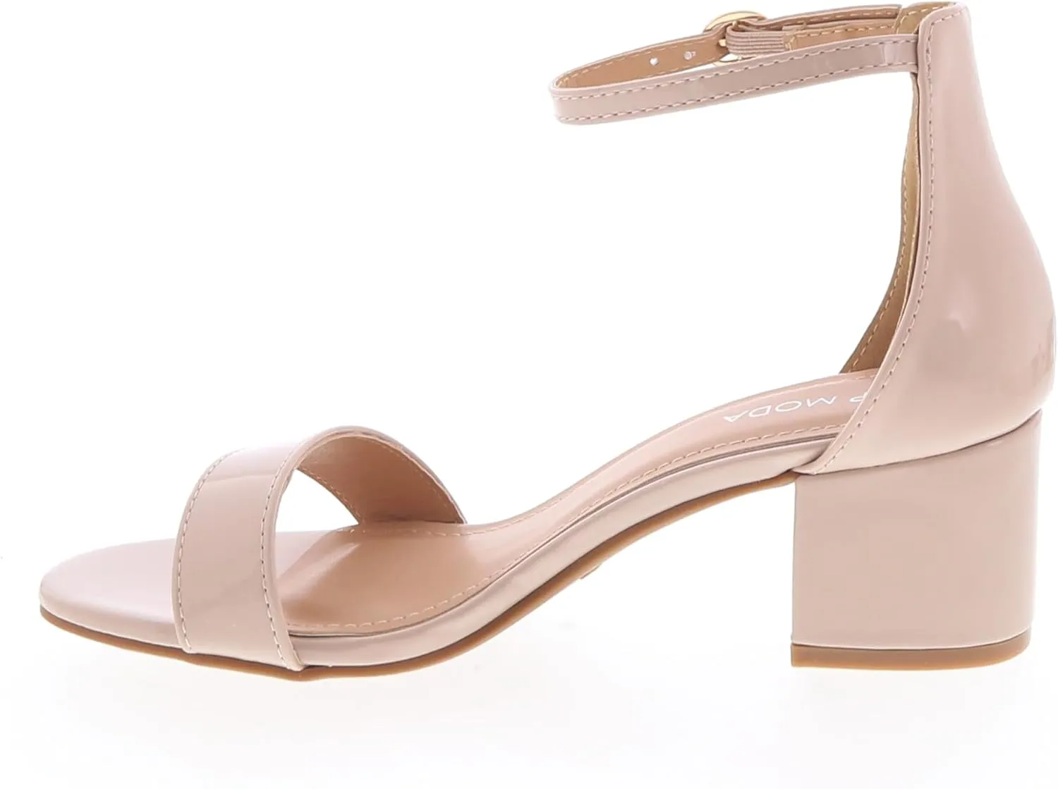 TOP Moda Darcie-1 Ankle Strap Dressy High Heel Sandal, Non-slip Sole, For Wedding, Party, Prom, Evening Wear, or Any Occasion, Sleek Style Block Heel Sandals