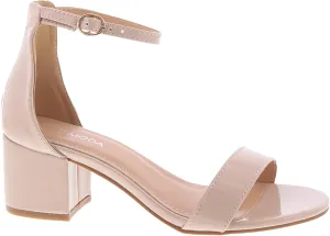 TOP Moda Darcie-1 Ankle Strap Dressy High Heel Sandal, Non-slip Sole, For Wedding, Party, Prom, Evening Wear, or Any Occasion, Sleek Style Block Heel Sandals