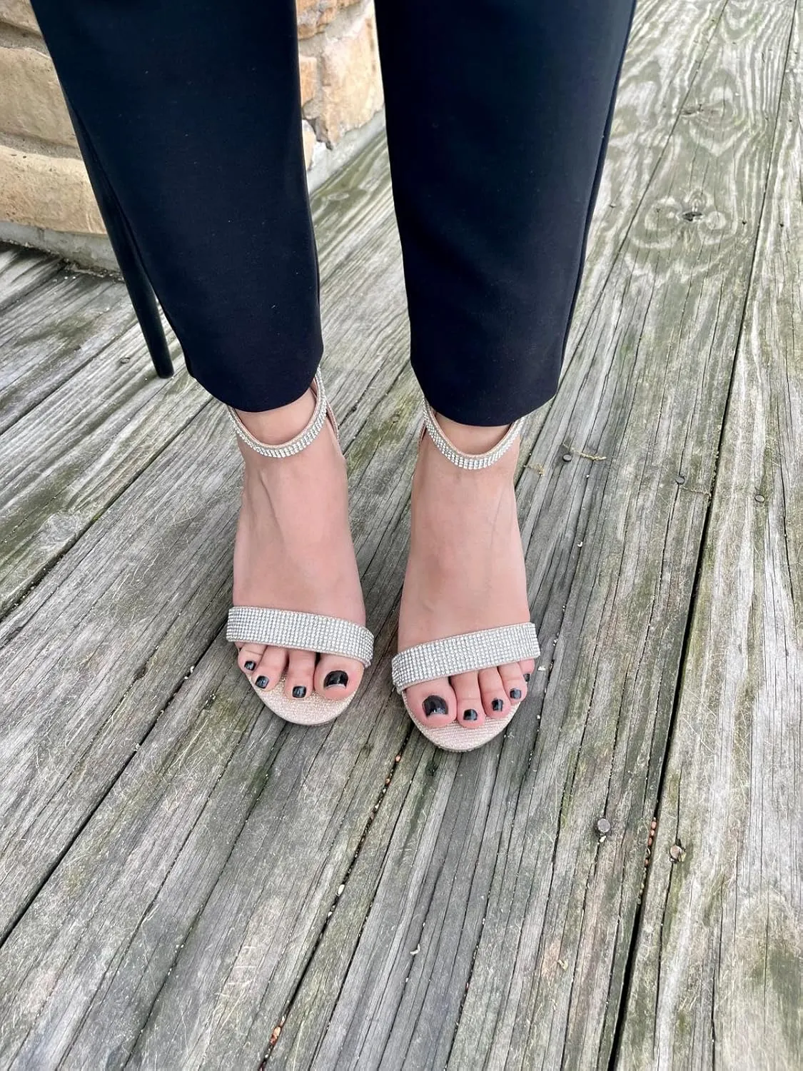 TOP Moda Gallery-45 Ankle Strap Dressy High Heel Sandal, Non-slip Sole, For Wedding, Party, Prom, Evening Wear, or Any Occasion, Sleek Style Block Heel Sandals