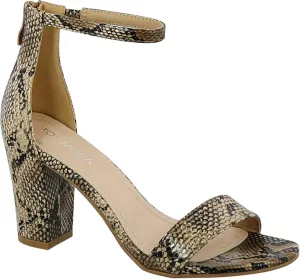 TOP MODA Hannah-1 Ankle Strap Dressy High Heel Sandal, Non-slip Sole, For Wedding, Party, Prom, Evening Wear, or Any Occasion, Sleek Style Block Heel Sandals