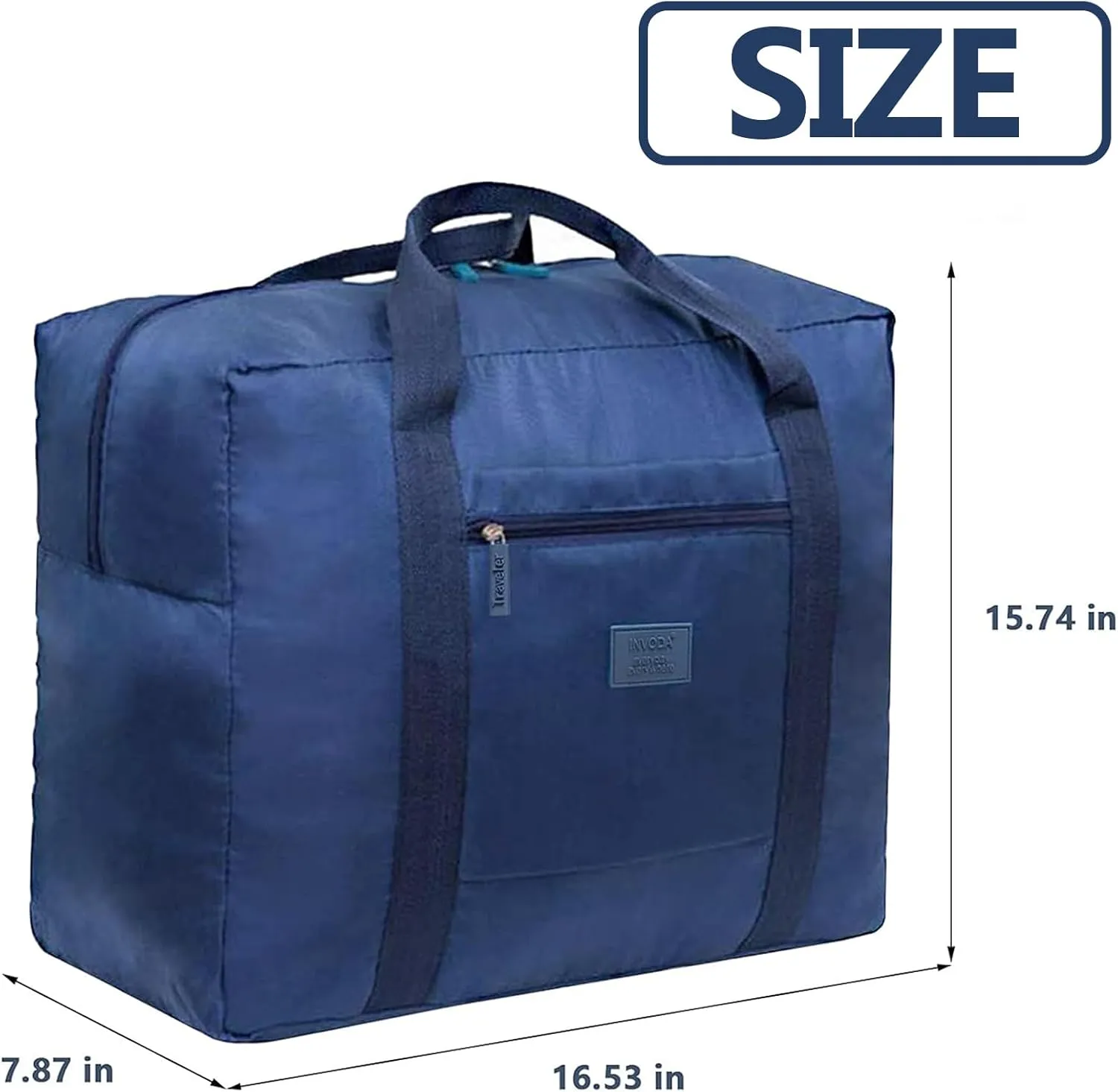 Travel Duffel Bag 2 PCS Carry on Luggage Bag Foldable Travel Tote Bag Waterproof Sports Gym Bag Lightweight Large Weekender Overnight Bag for Women and Men (Blue Red)