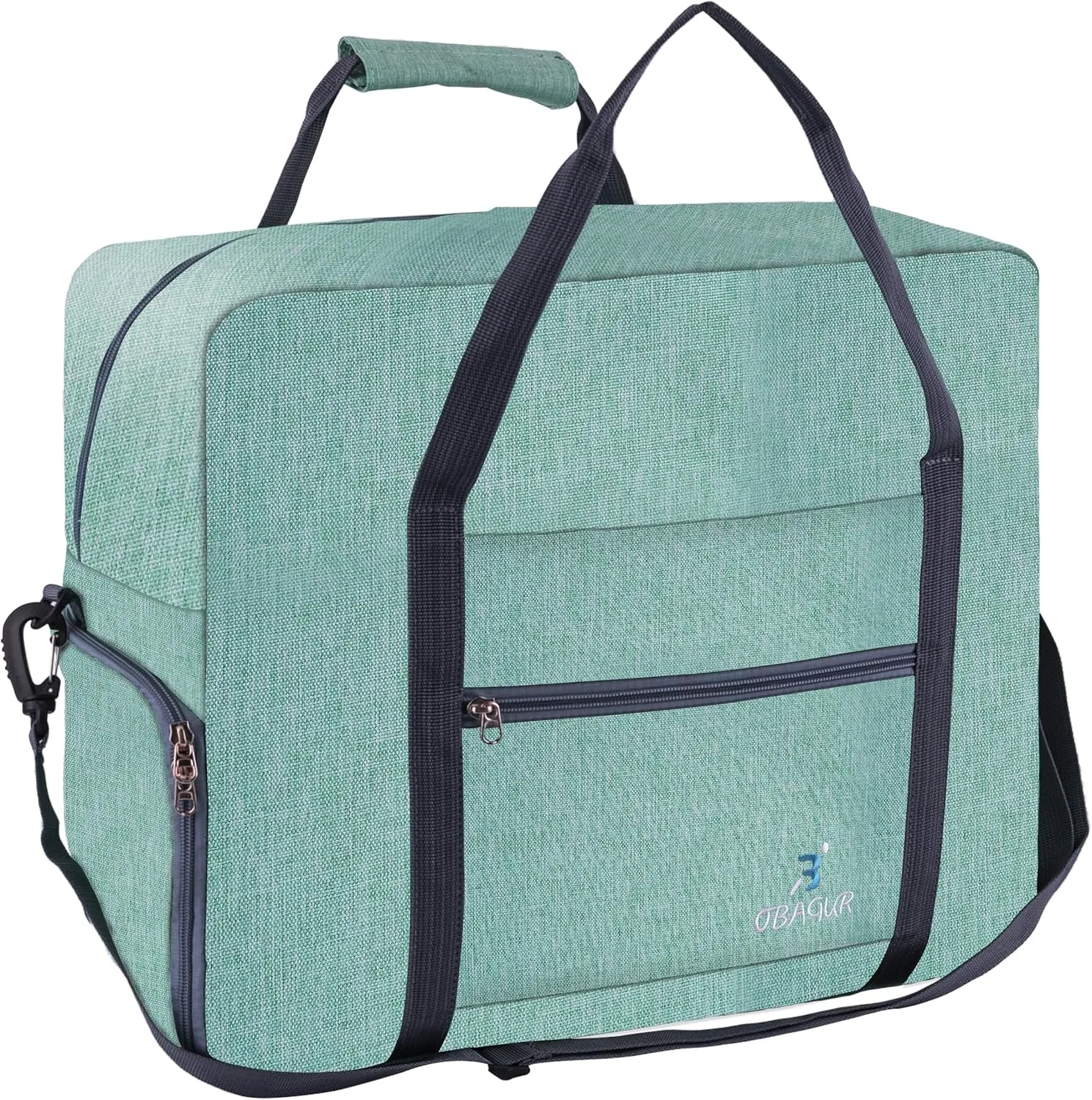 Travel Tote Bag Foldable Travel Duffel Bag For Spirit Airlines Personal Item Bag, Weekender Bags for Men Women with Shoe Compartment, Carry on Overnight Bag (Mint Green, 20L)