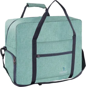 Travel Tote Bag Foldable Travel Duffel Bag For Spirit Airlines Personal Item Bag, Weekender Bags for Men Women with Shoe Compartment, Carry on Overnight Bag (Mint Green, 20L)