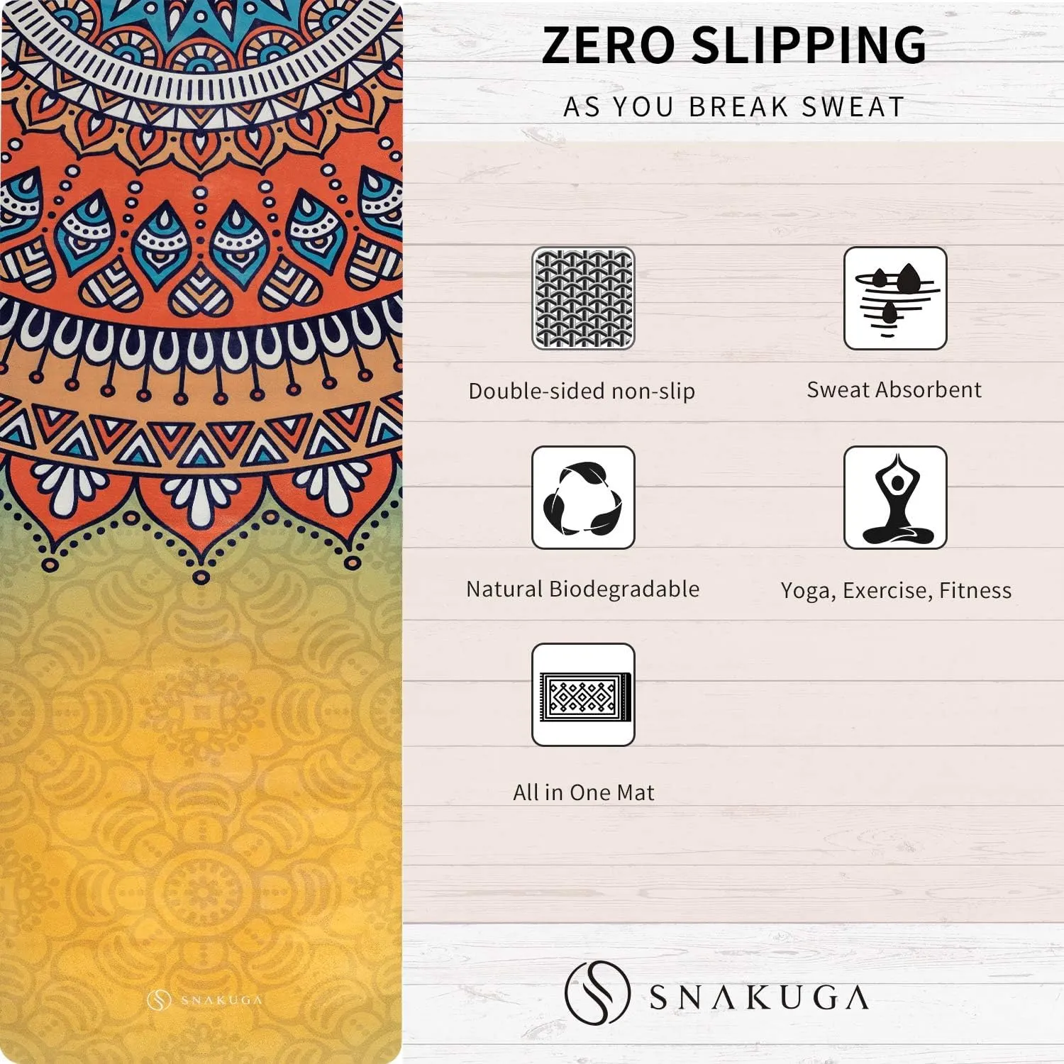Travel Yoga Mat, Non Slip Exercise Suede Mat with Carry Bag, All-Purpose Fitness Mat with High Density Anti-Tear Surface for Women, Ideal for Pilates Workout (72'' x 26'' x 1.5mm Thick)