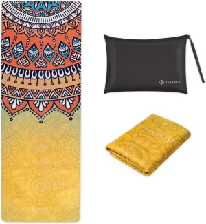 Travel Yoga Mat, Non Slip Exercise Suede Mat with Carry Bag, All-Purpose Fitness Mat with High Density Anti-Tear Surface for Women, Ideal for Pilates Workout (72'' x 26'' x 1.5mm Thick)