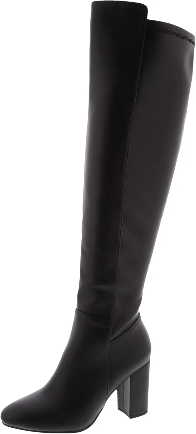 TruFox Womens Classy Fashion Knee High Block Heel Boots