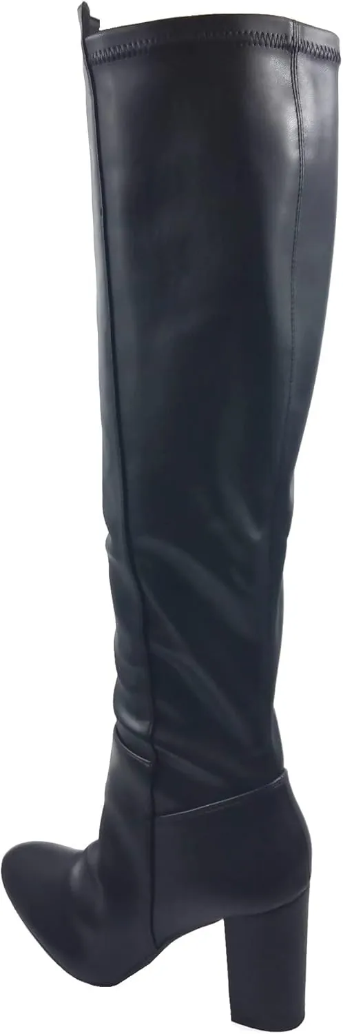TruFox Womens Classy Fashion Knee High Block Heel Boots