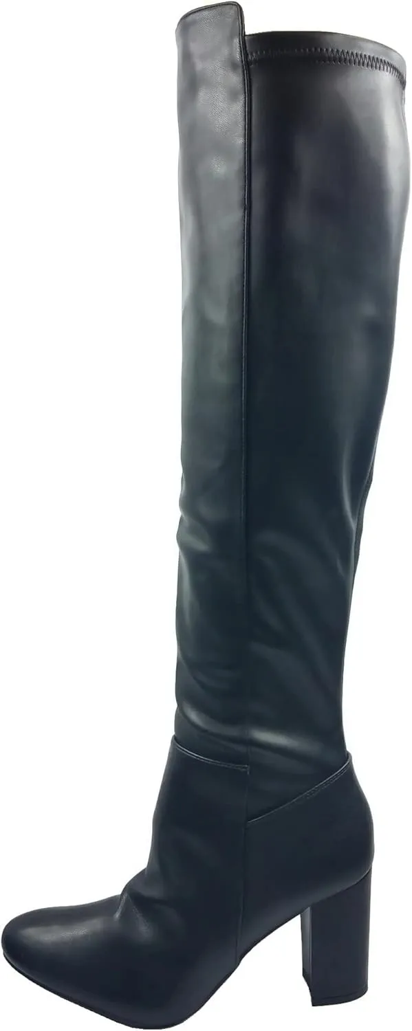 TruFox Womens Classy Fashion Knee High Block Heel Boots
