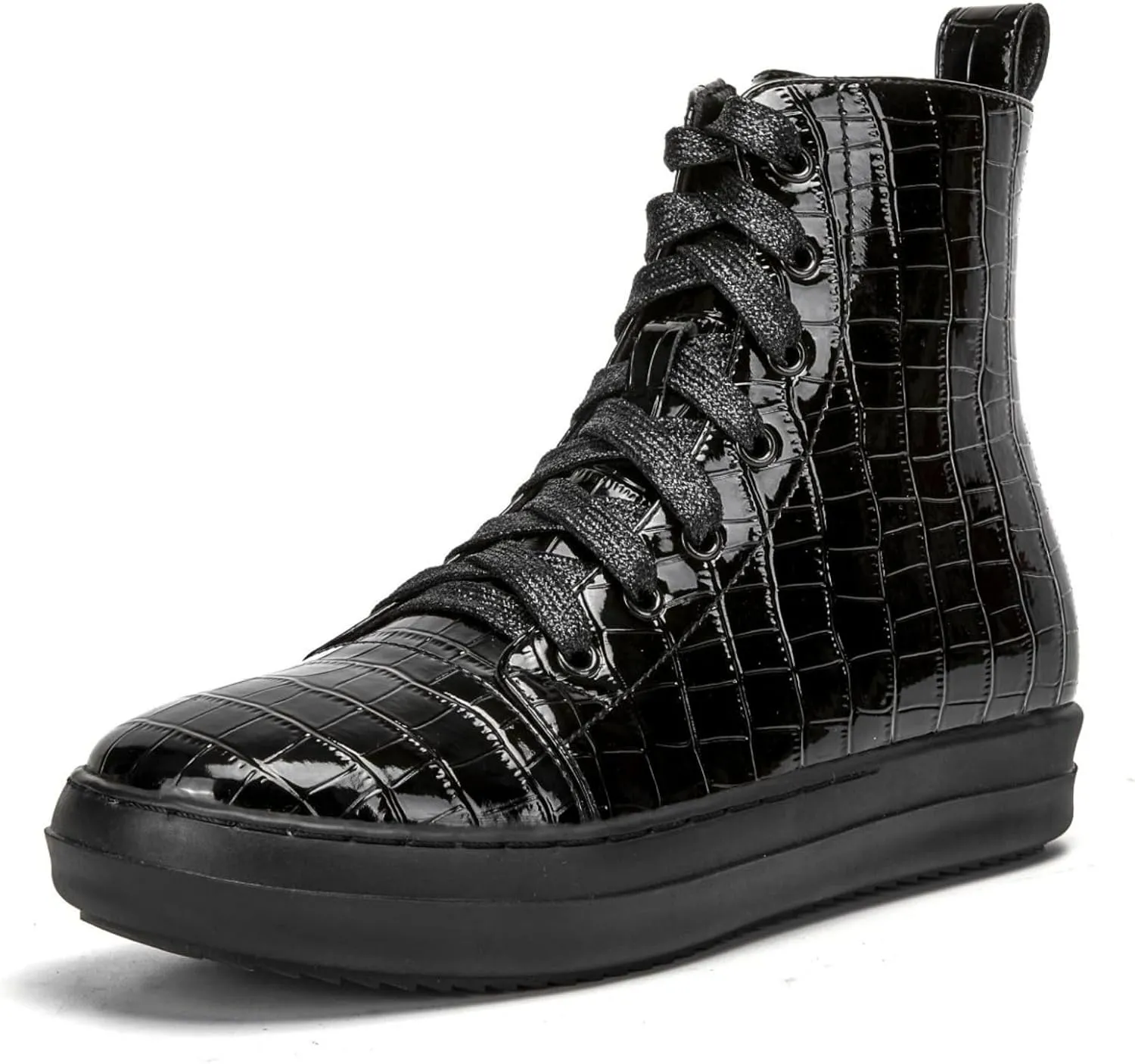UBWDU Women's High Top Glitter Tennis Sneaker Platform Sneaker with Zipper Rhinestone Bling Wedding Bridal Shoes Shiny Sequin Shoes