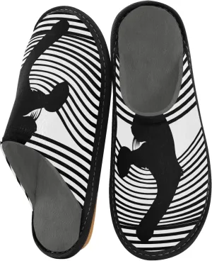 Unisex Fuzzy Foam Slippers Non-Skid Slip-on Soft Warm Sole Fleece Shoes 4-11