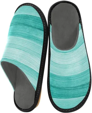 Unisex Fuzzy Foam Slippers Non-Skid Slip-on Soft Warm Sole Fleece Shoes 4-11