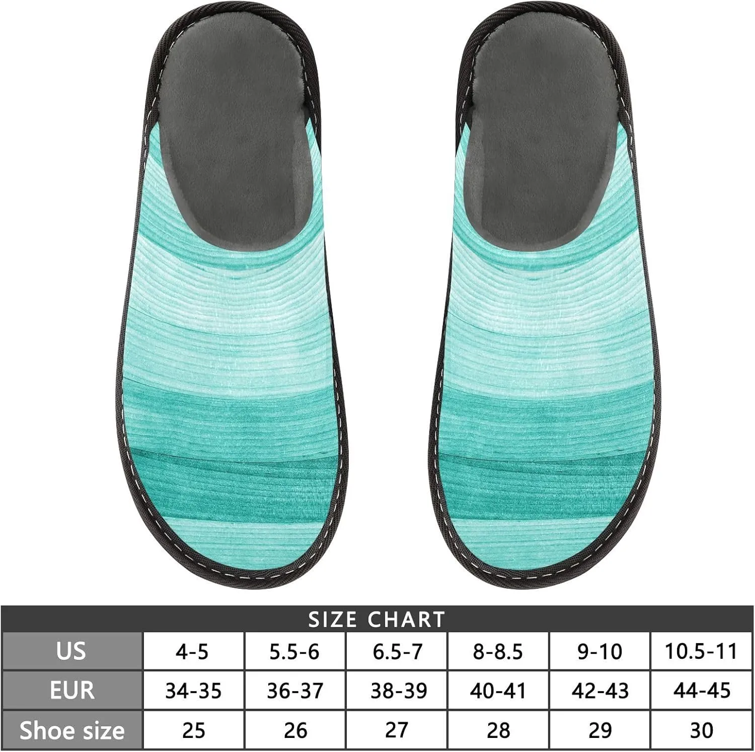 Unisex Fuzzy Foam Slippers Non-Skid Slip-on Soft Warm Sole Fleece Shoes 4-11