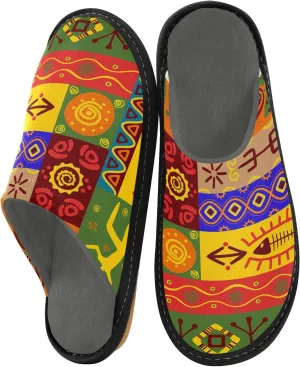 Unisex Fuzzy Foam Slippers Non-Skid Slip-on Soft Warm Sole Fleece Shoes 4-11