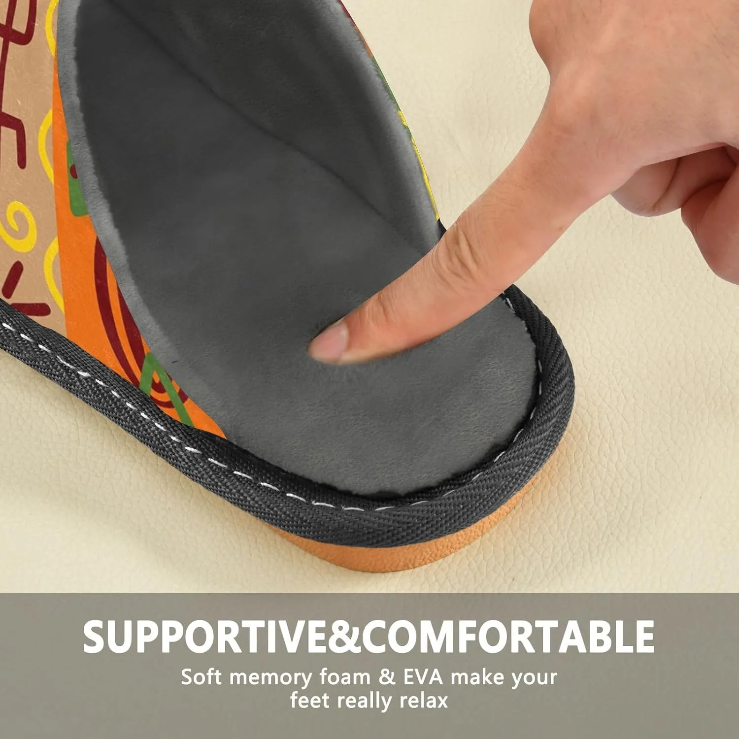 Unisex Fuzzy Foam Slippers Non-Skid Slip-on Soft Warm Sole Fleece Shoes 4-11