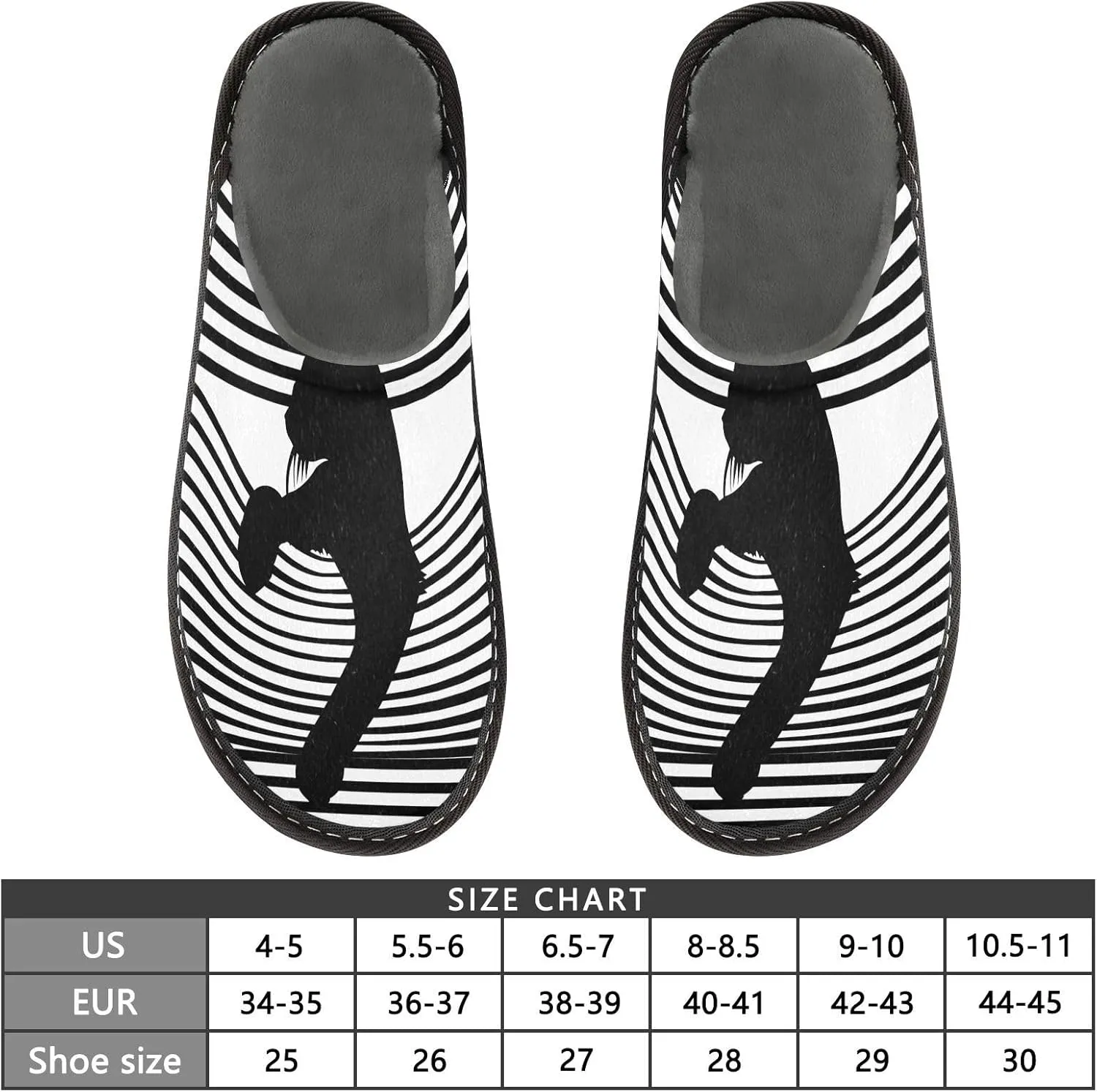 Unisex Fuzzy Foam Slippers Non-Skid Slip-on Soft Warm Sole Fleece Shoes 4-11