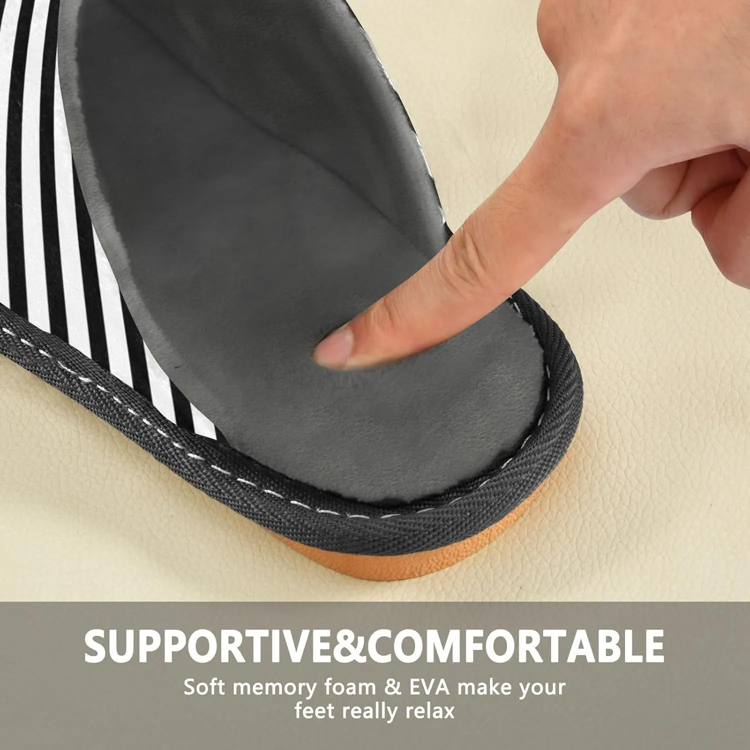 Unisex Fuzzy Foam Slippers Non-Skid Slip-on Soft Warm Sole Fleece Shoes 4-11