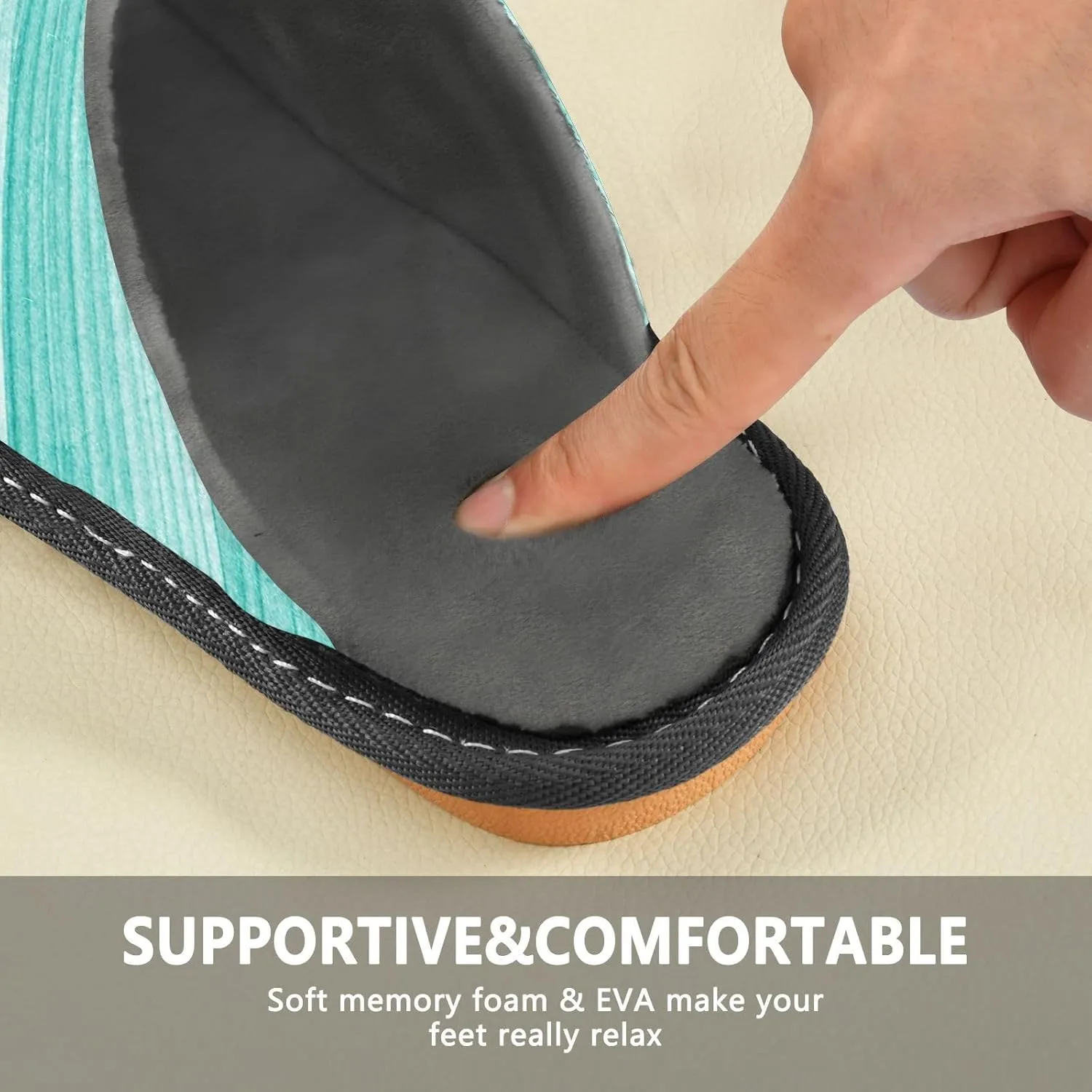 Unisex Fuzzy Foam Slippers Non-Skid Slip-on Soft Warm Sole Fleece Shoes 4-11