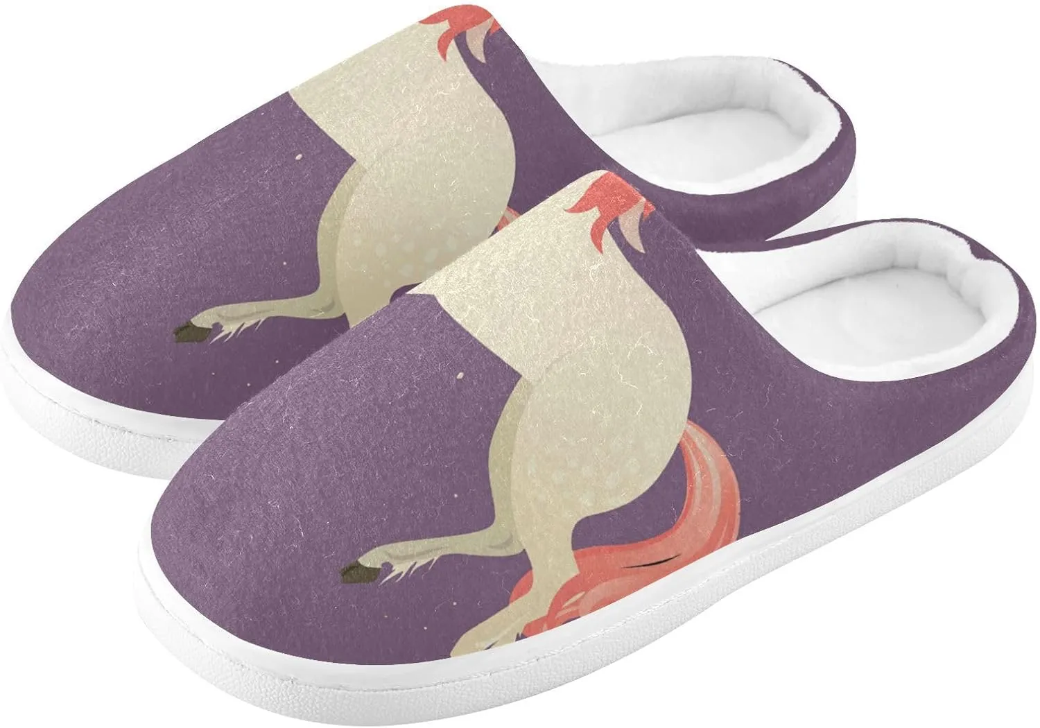 Unisex Memory Foam Slippers Non-Skid Slip-on Soft Warm Sole Fleece Shoes 6-17