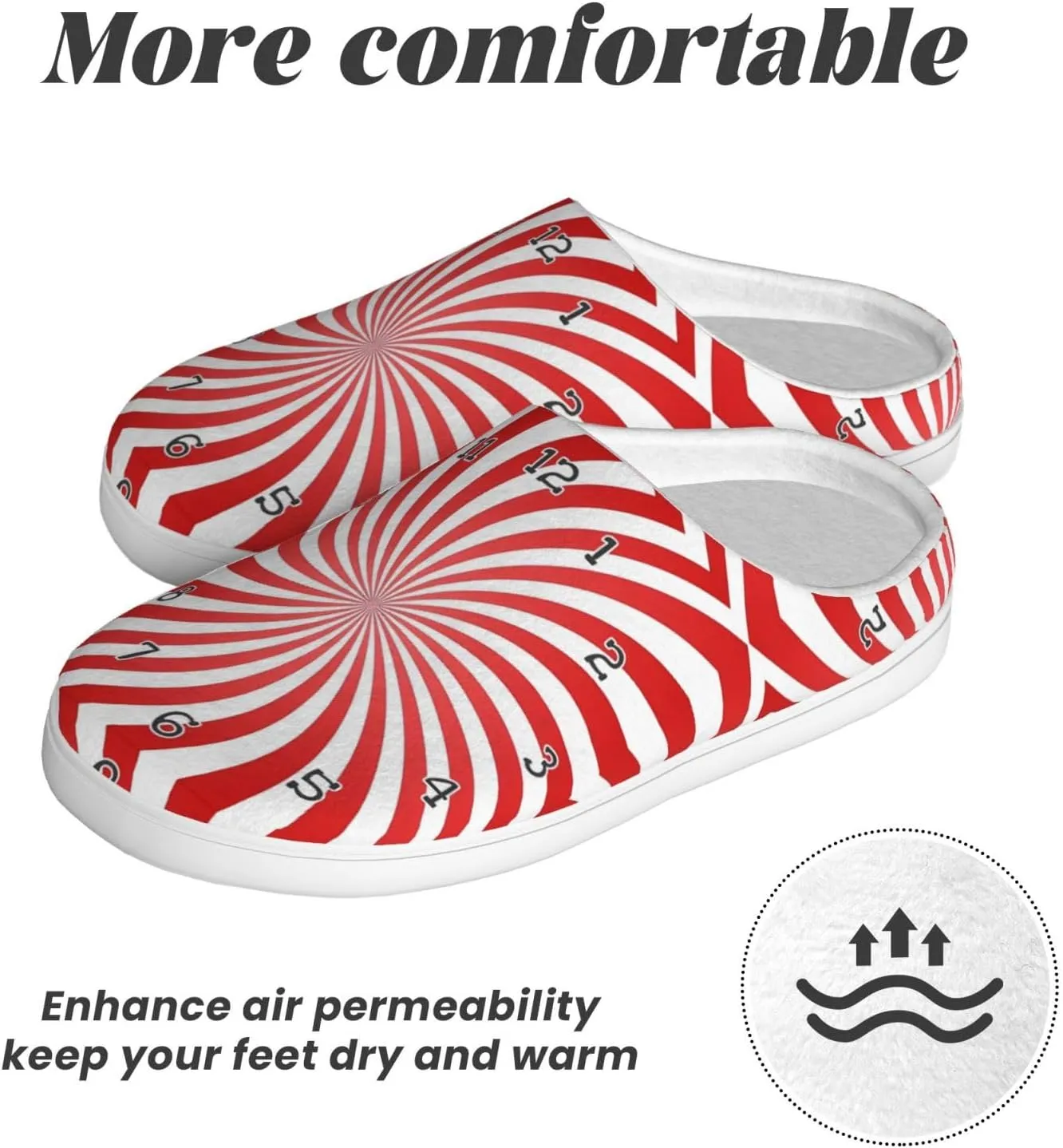 Unisex Warm Slippers Non-Slip Winter Fluffy Slippers Slip-On Plush Slippers Bedroom Slippers House Shoes For Men Women