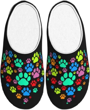 Unisex Warm Slippers Non-Slip Winter Fluffy Slippers Slip-On Plush Slippers Bedroom Slippers House Shoes For Men Women