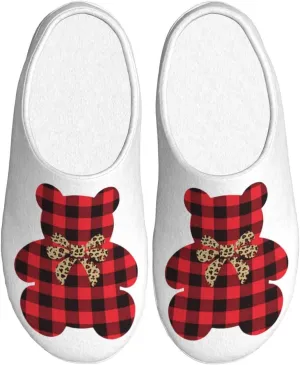 Unisex Warm Slippers Non-Slip Winter Fluffy Slippers Slip-On Plush Slippers Bedroom Slippers House Shoes For Men Women