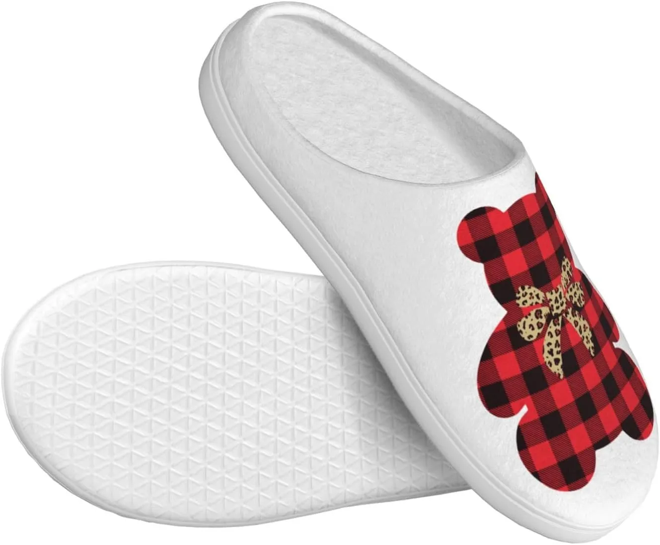 Unisex Warm Slippers Non-Slip Winter Fluffy Slippers Slip-On Plush Slippers Bedroom Slippers House Shoes For Men Women