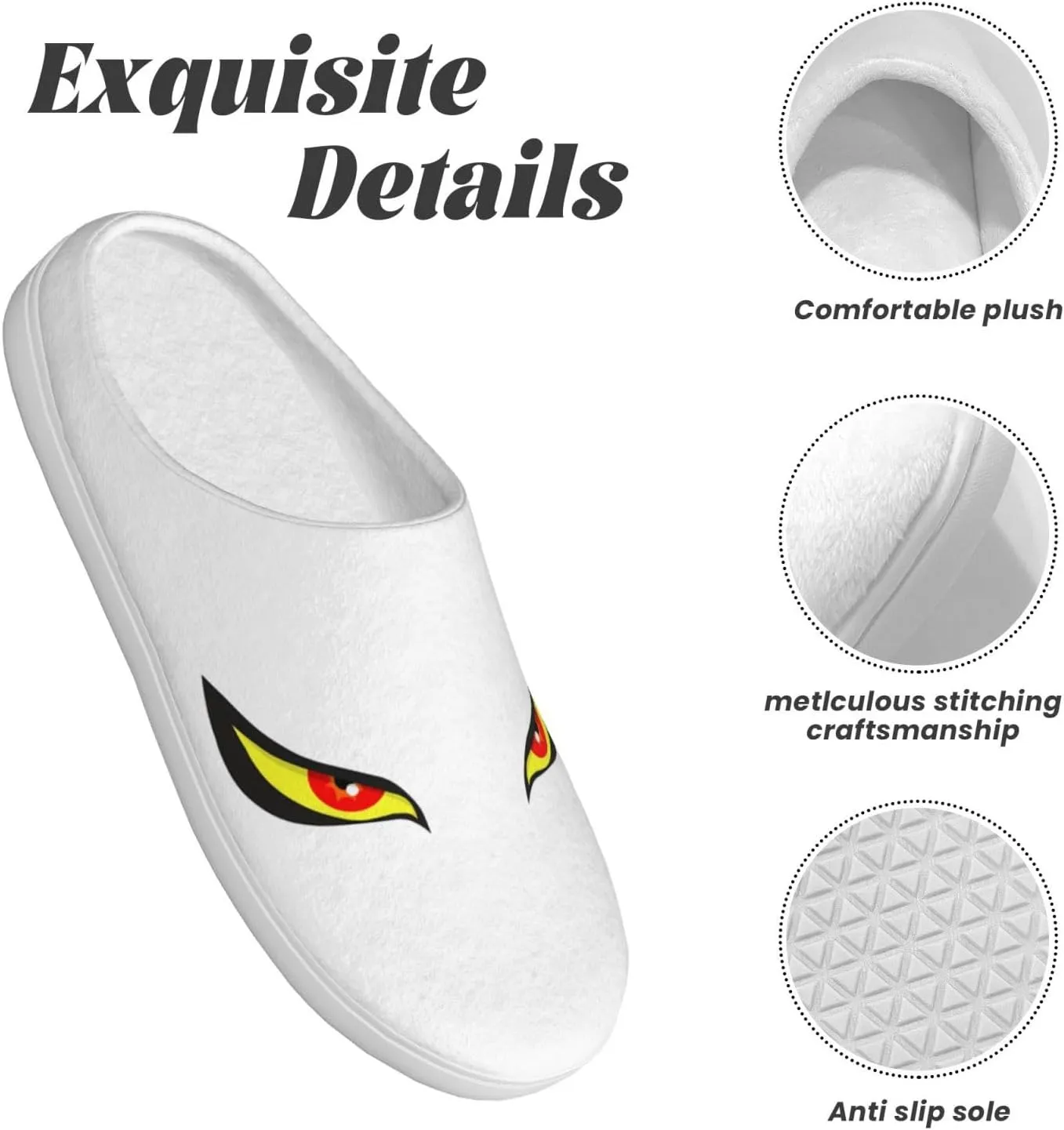 Unisex Warm Slippers Non-Slip Winter Fluffy Slippers Slip-On Plush Slippers Bedroom Slippers House Shoes For Men Women