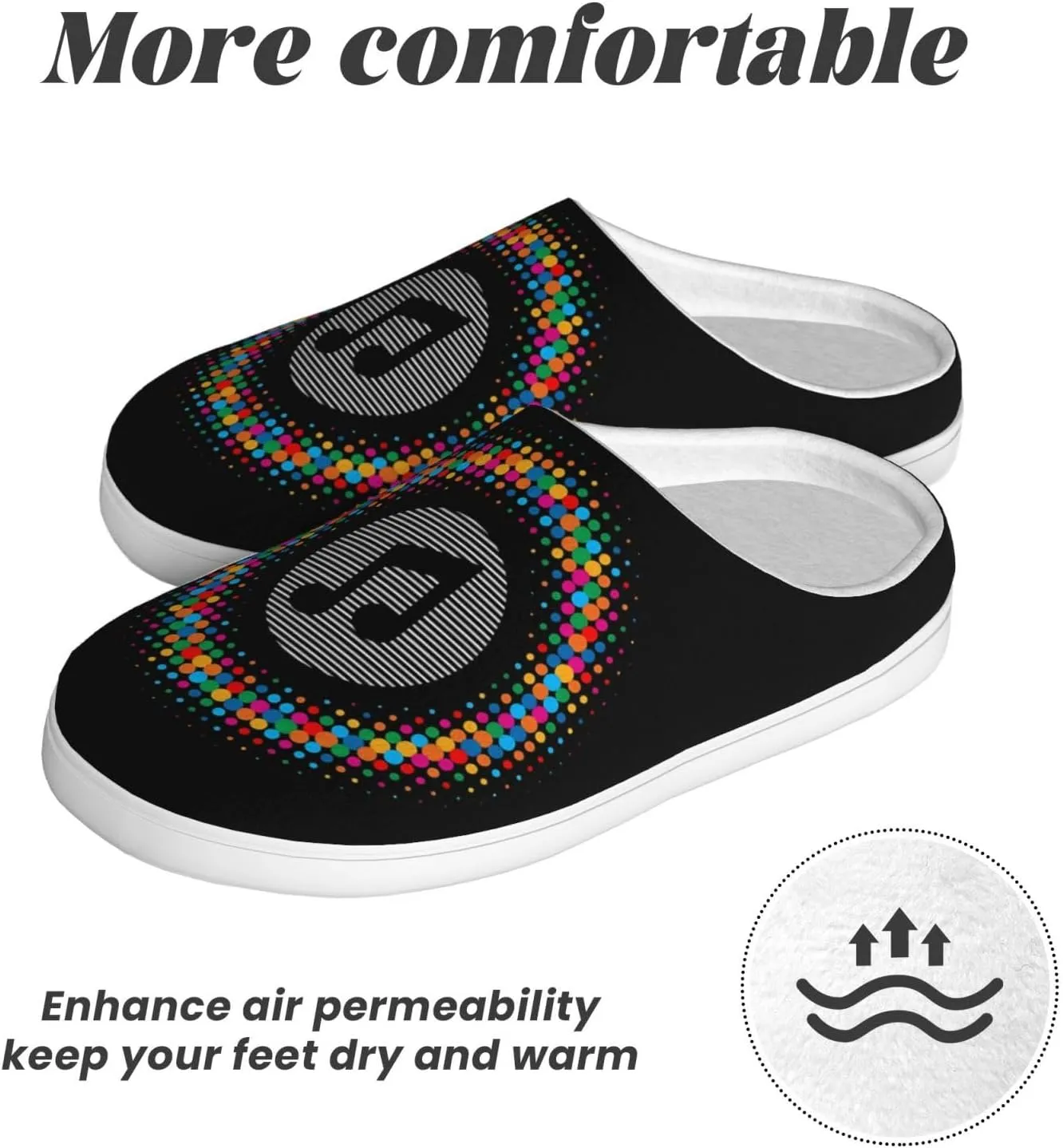 Unisex Warm Slippers Non-Slip Winter Fluffy Slippers Slip-On Plush Slippers Bedroom Slippers House Shoes For Men Women