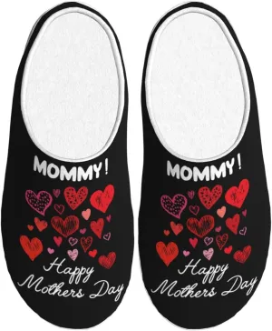 Unisex Warm Slippers Non-Slip Winter Fluffy Slippers Slip-On Plush Slippers Bedroom Slippers House Shoes For Men Women