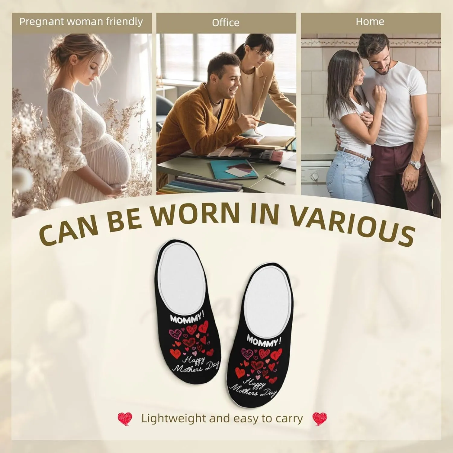 Unisex Warm Slippers Non-Slip Winter Fluffy Slippers Slip-On Plush Slippers Bedroom Slippers House Shoes For Men Women