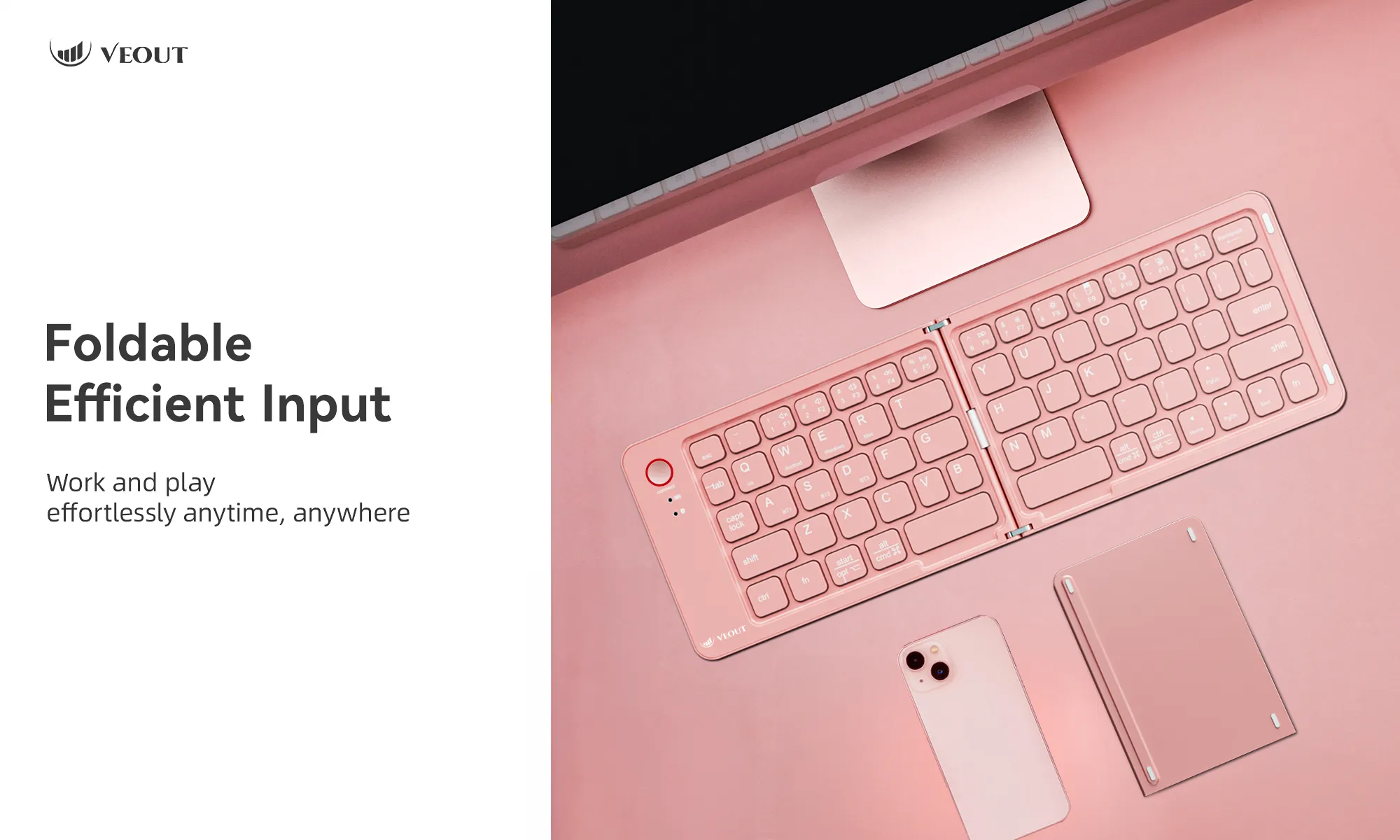 Veout E4 Wireless Folding Keyboard 2025