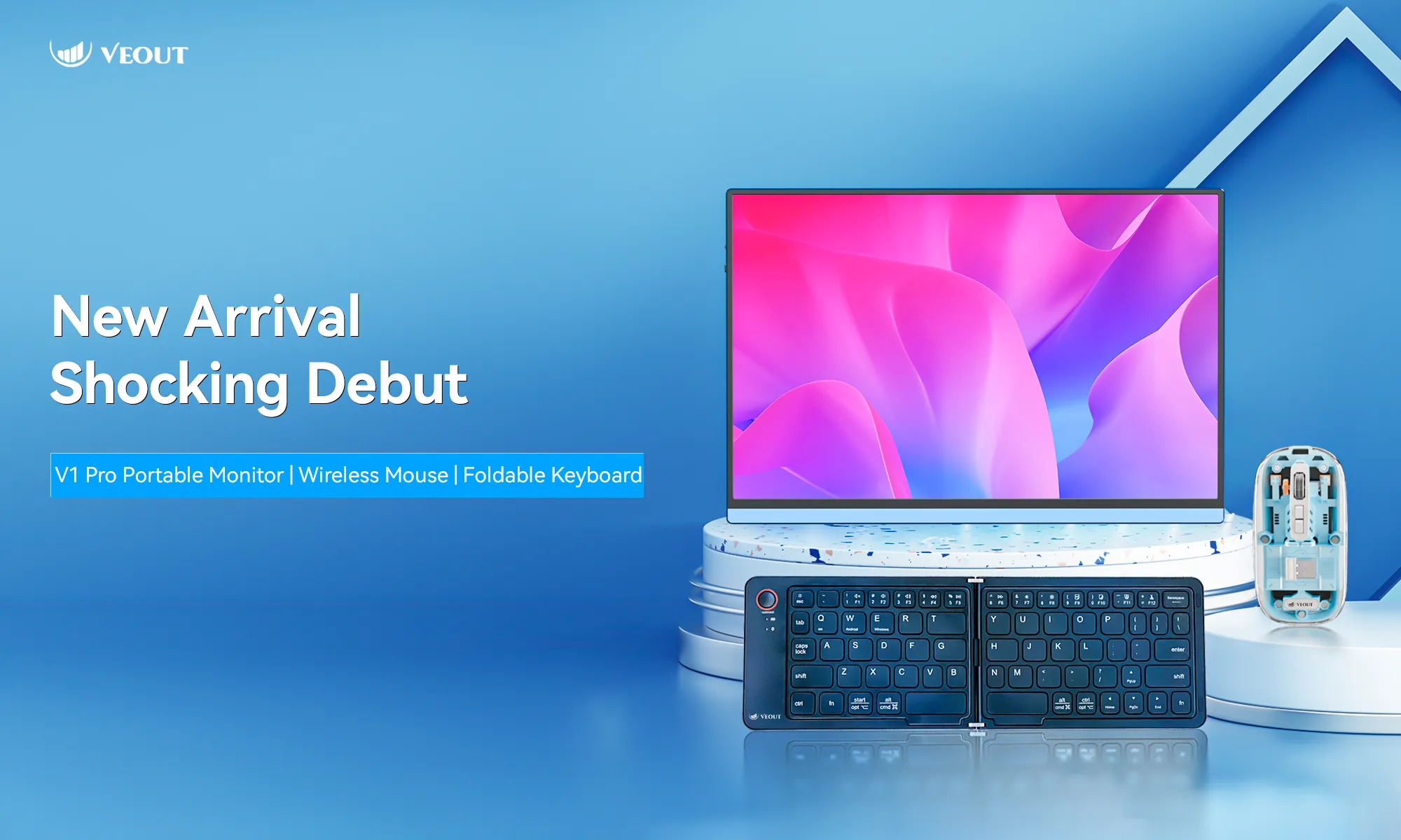 Veout E4 Wireless Folding Keyboard 2025