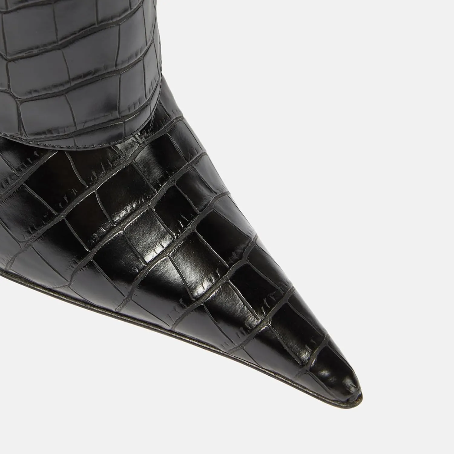 Vertundy Women's Fold Over Boots - Pointed Toe Stiletto Heel Slip On Knee High Boot Fashion Sexy Dress Boot