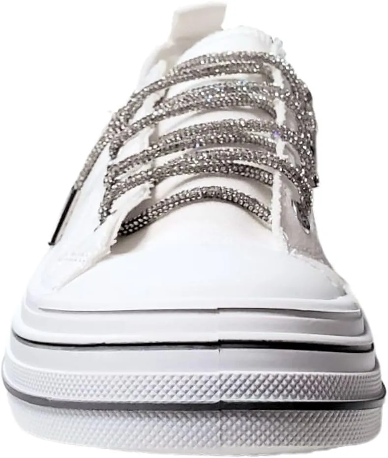 Very G Womens Aman Lace Up Canvas Sneaker