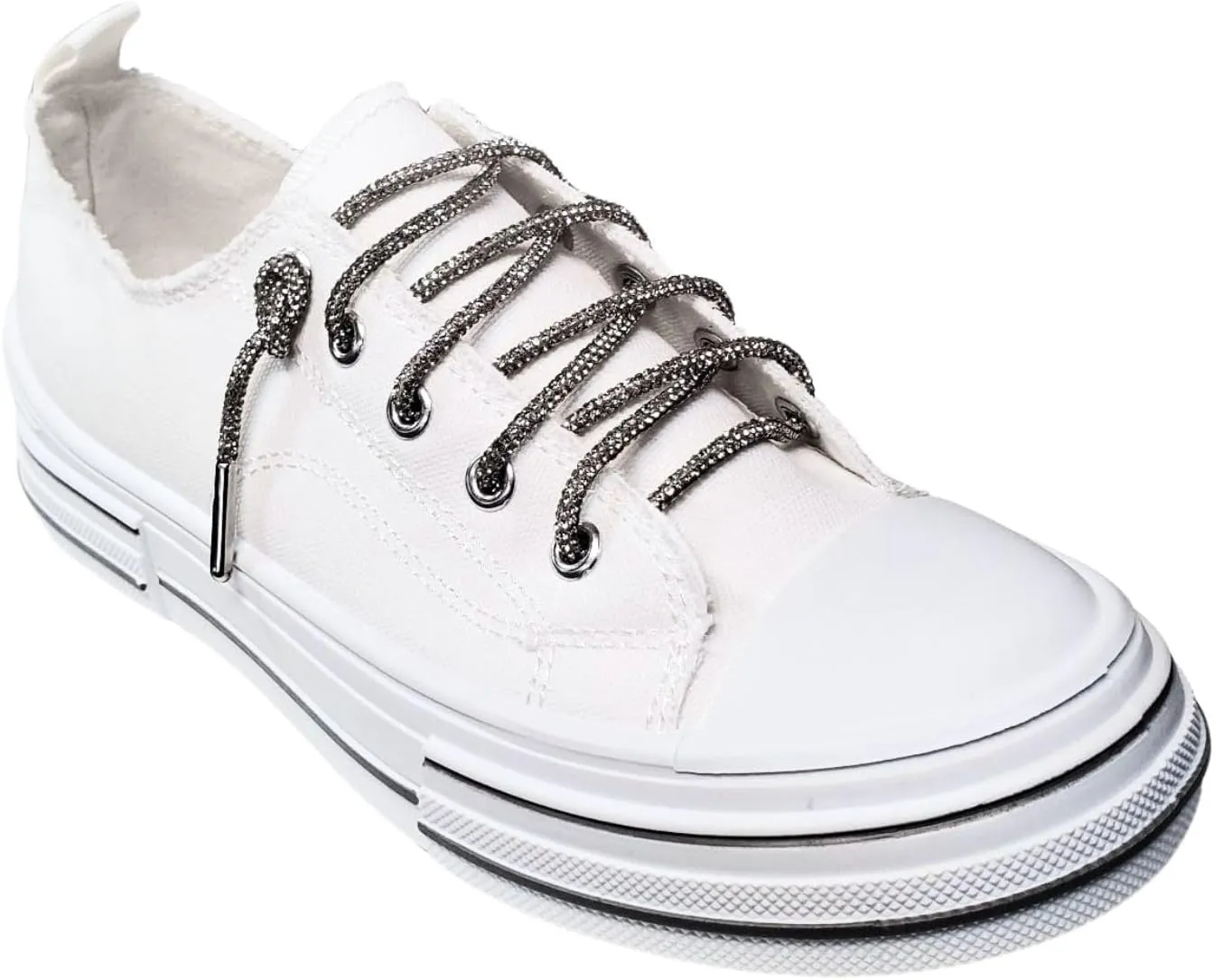 Very G Womens Aman Lace Up Canvas Sneaker