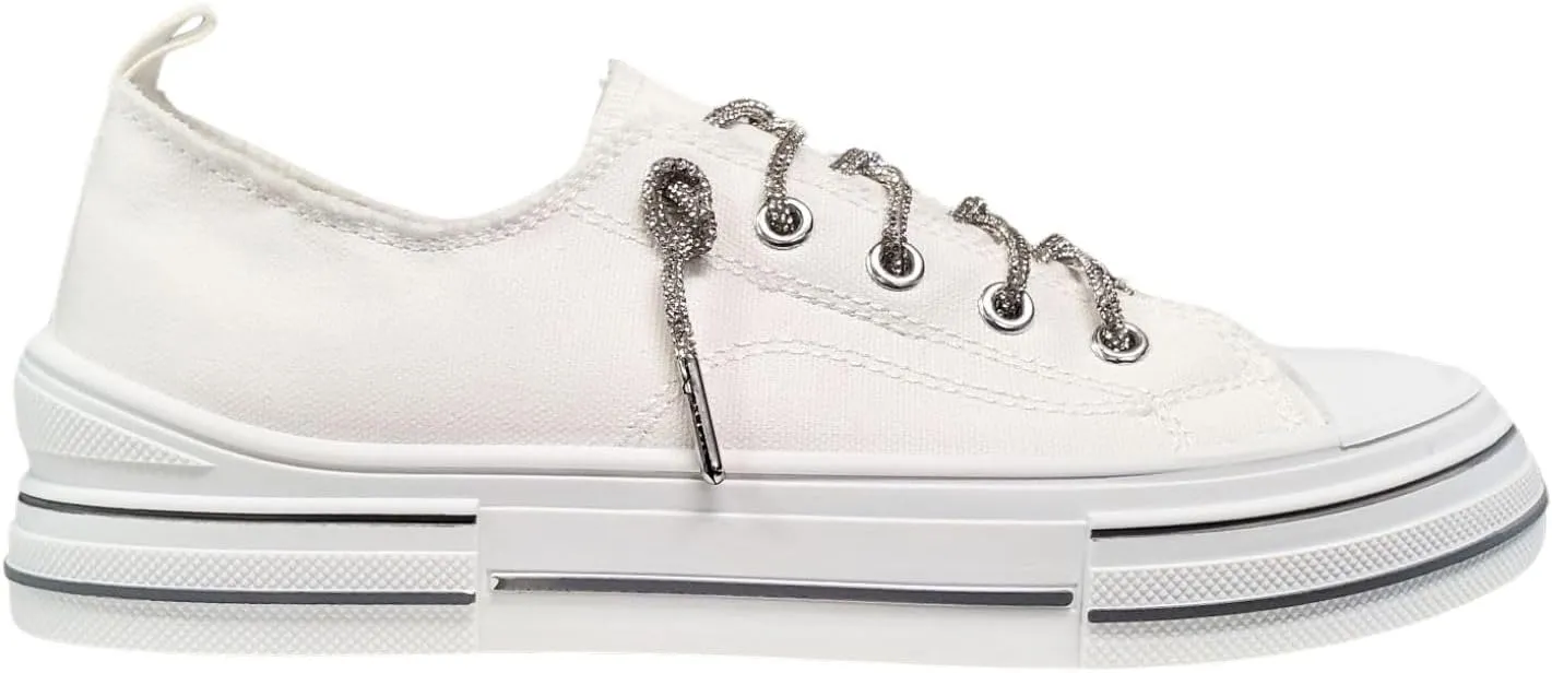 Very G Womens Aman Lace Up Canvas Sneaker