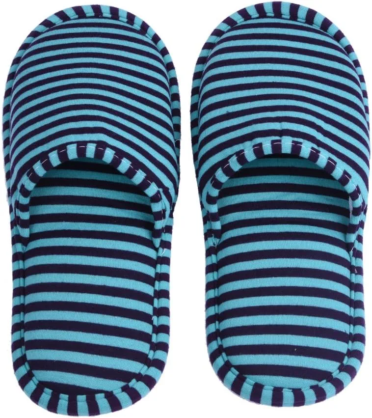 VGEBY Travel Portable Foldable Reusable Indoor Soft Cotton Anti-Slip Slippers for Home Hotel House Slippers