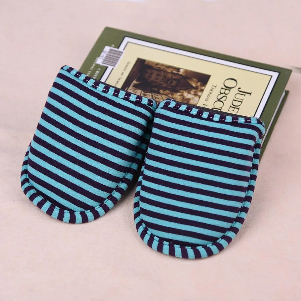 VGEBY Travel Portable Foldable Reusable Indoor Soft Cotton Anti-Slip Slippers for Home Hotel House Slippers